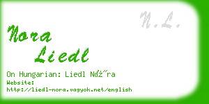 nora liedl business card